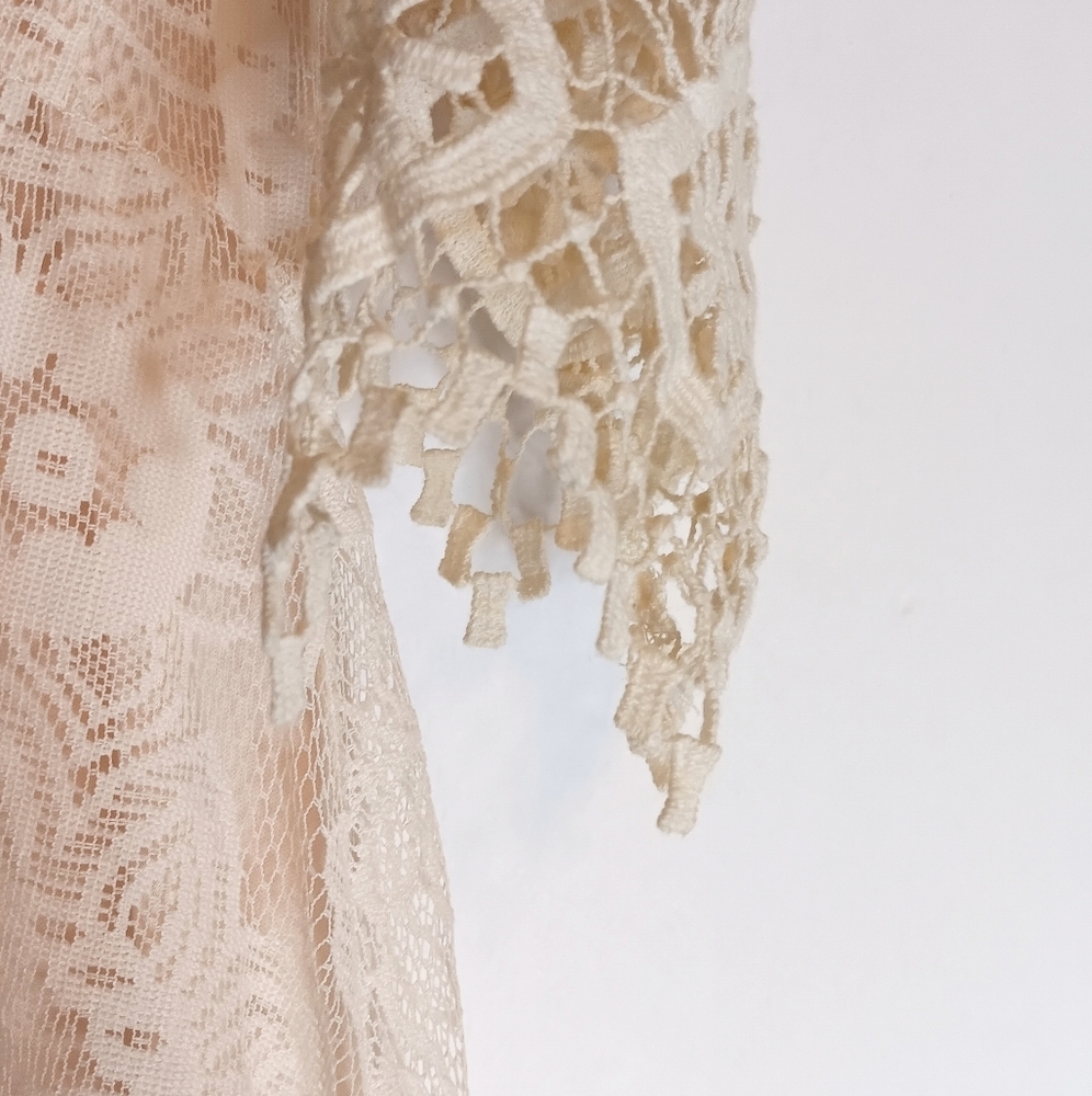 REBA COUNTRY WESTERN NATURAL CREAM CROCHET LACE RHIANNON MIDI DRESS NEW - Picture 5 of 16